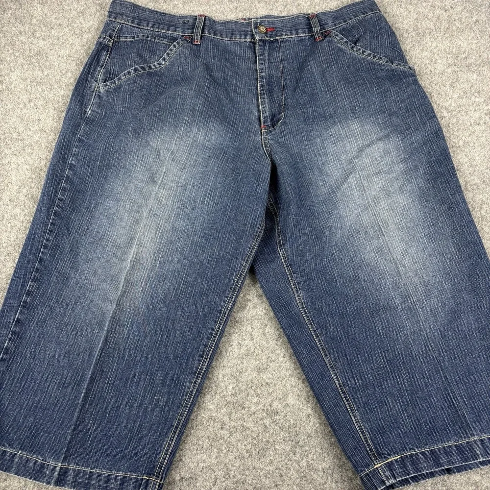 Jean Worx Denim Shorts 40 Men's Baggy Streetwear Skater Y2K Blue 90's Style‎ Hip